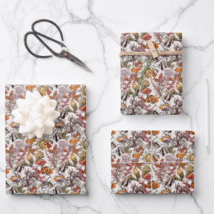 Watercolor Sea Life Pattern Wrapping Paper Sheet