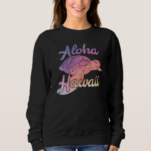 Watercolor Sea Turtle Aloha Hawaiian Island Sweatshirt
