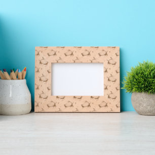 watercolor sea turtle green blue pattern animal etched frames