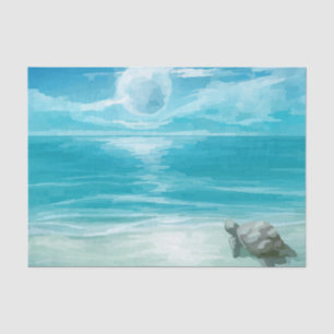Watercolor Sea Turtle Nesting Tissue Paper