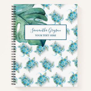 Watercolor Sea Turtle  Notebook