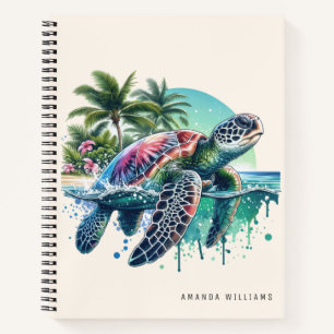 Watercolor Sea Turtle Personalised Journal