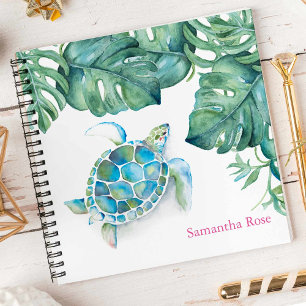 Watercolor Sea Turtle Personalised Journal