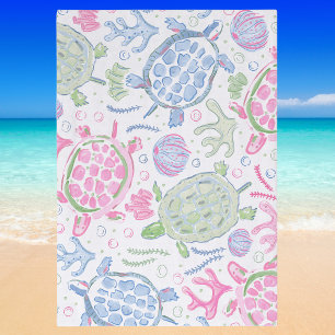 Watercolor Sea Turtles Ocean Coastal Tissue Paper