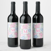 Watercolor Sea Turtles Ocean Monogram