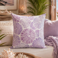 Watercolor Sea Urchin Shell Pattern purple