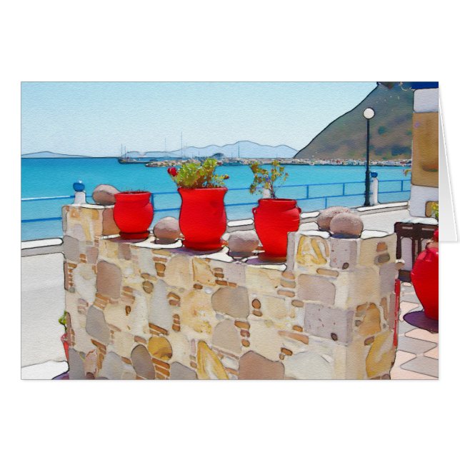 Watercolor sea view (Front Horizontal)