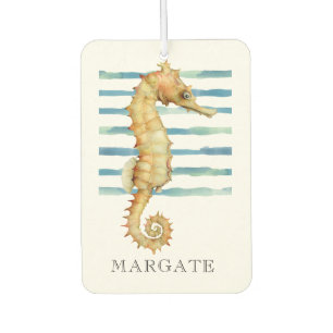 Watercolor Seahorse Beach Coastal MARGATE Car Air Freshener