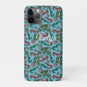 Watercolor Seahorse Nautical Personalised Case-Mate iPhone Case