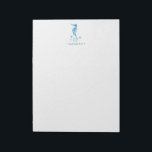 Watercolor Seahorse Personalised Stationery Notepad<br><div class="desc">Simple and charming, this personalised stationery notepad features your name or monogram with a blue seahorse and starfish in my original hand painted watercolor art. Perfect wedding thank you, sending messages for friends or for sea horse lovers. Makes a great stocking stuffer gift. To see more watercolor stationery by Victoria...</div>