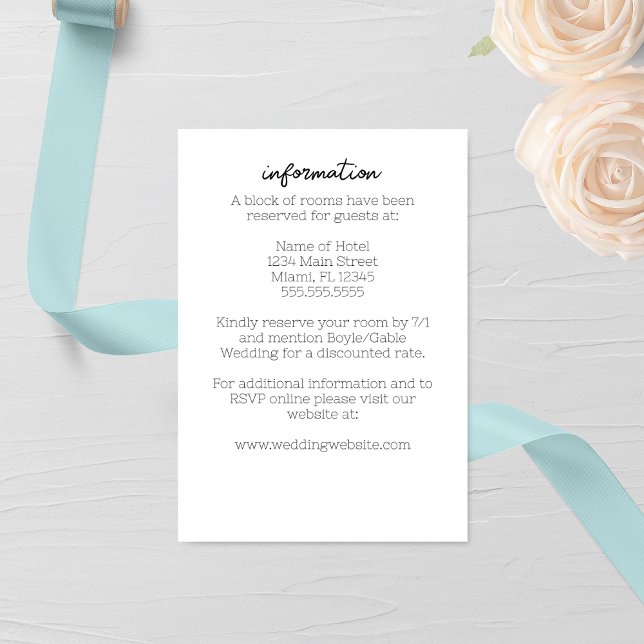 Watercolor Seahorse Wedding Enclosure Card (Creator Uploaded)