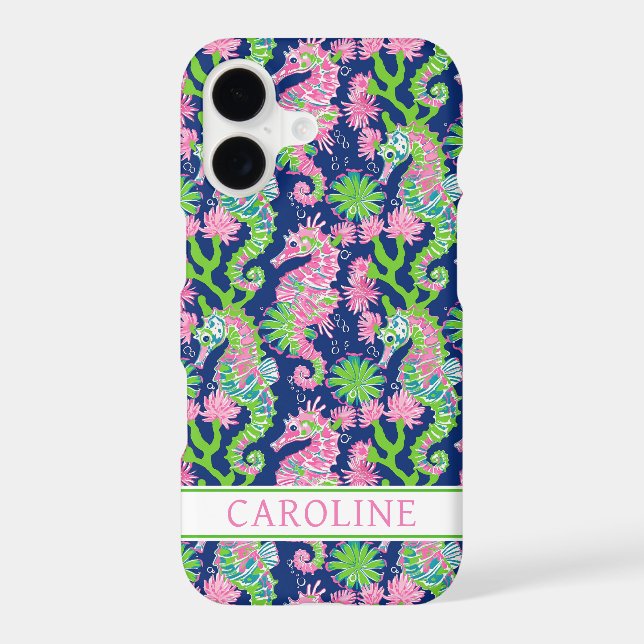 Watercolor Seahorses Monogrammed (Back)