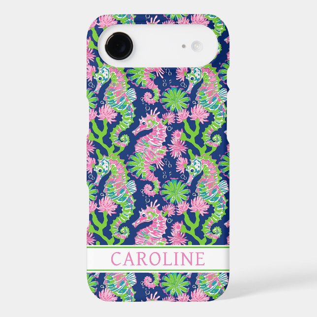 Watercolor Seahorses Monogrammed (Back)