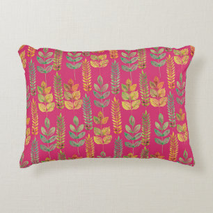 watercolor seamless floral pattern background text decorative cushion