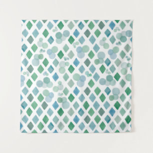 Watercolor seamless on a white background with an  tapestry