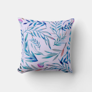 Watercolor seamless pattern. Botanical ornament. L Cushion