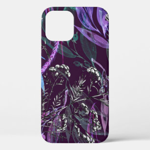 Watercolor seamless pattern. Branch with berry Wat iPhone 12 Case