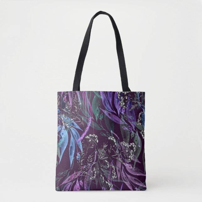 Watercolor seamless pattern. Branch with berry Wat Tote Bag (Front)