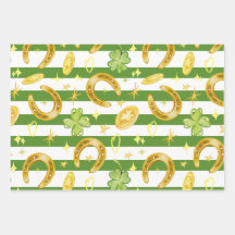 Watercolor Seamless Pattern Cute St Patricks Day