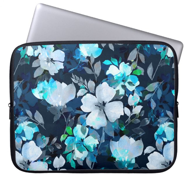Watercolor seamless pattern. Floral print Laptop Sleeve (Front)