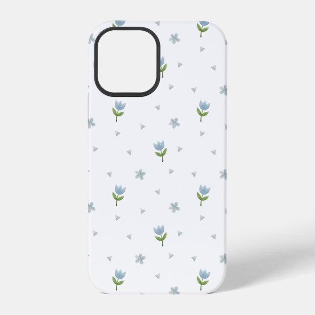 Watercolor Seamless Pattern Flowers iPhone Case (Back)