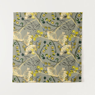 Watercolor Seamless Pattern Vintage Design Tapestry
