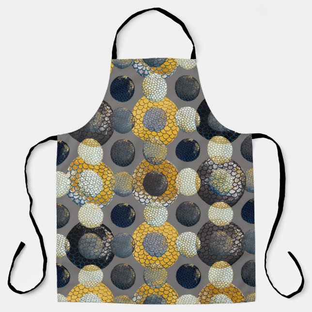 Watercolor seamless pattern with abstract geometri apron (Front)