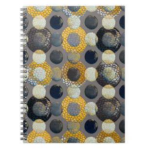 Watercolor seamless pattern with abstract geometri notebook