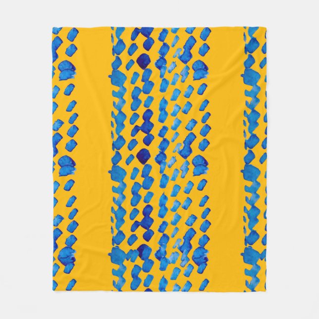 Watercolor seamless pattern with abstract spots an fleece blanket (Front)