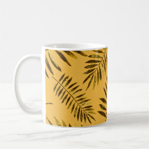 Watercolor seamless pattern with colourful abstrac coffee mug