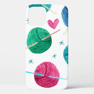 Watercolor seamless pattern with colourful balls o iPhone 12 case