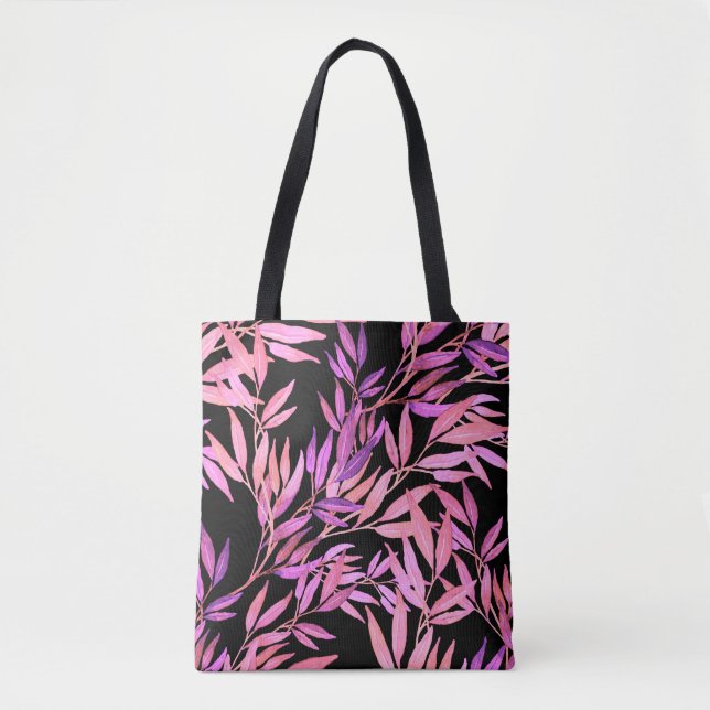 Watercolor seamless pattern with leaves. Bright su Tote Bag (Front)