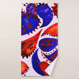 Watercolor seamless pattern with paisley. Abstract Bath Towel