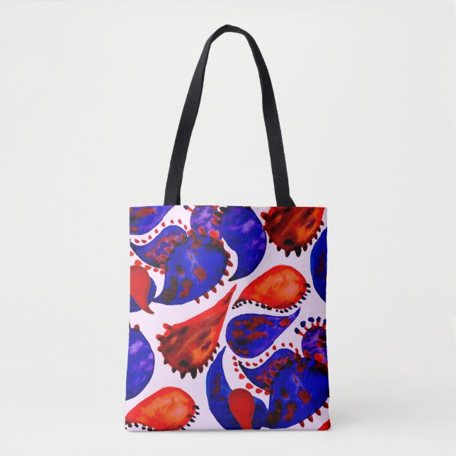 Watercolor seamless pattern with paisley. Abstract Tote Bag (Front)