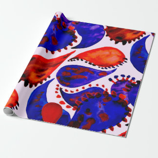 Watercolor seamless pattern with paisley. Abstract Wrapping Paper