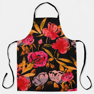 Watercolor seamless pattern with simple hand drawn apron