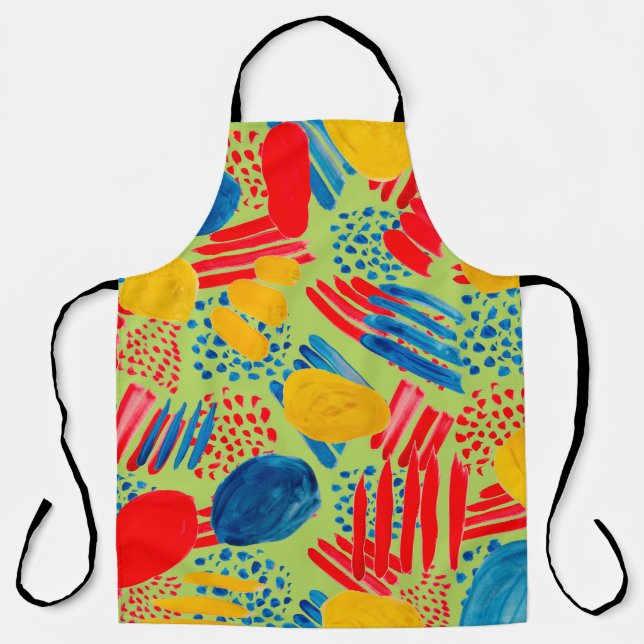 Watercolor seamless pattern with simple hand drawn apron (Front)