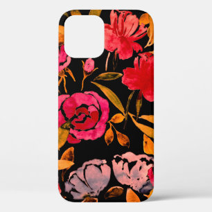 Watercolor seamless pattern with simple hand drawn iPhone 12 case