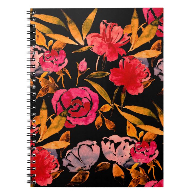 Watercolor seamless pattern with simple hand drawn notebook (Front)