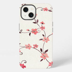 Watercolor seamless pattern with styled spring iPhone 13 case