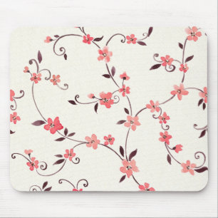 Watercolor seamless pattern with styled spring mouse pad