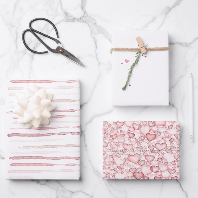 watercolor seamless pattern wrapping paper sheet (Front)