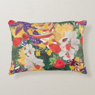 WAtercolor seamless tropical pattern with exotic f Decorative Cushion