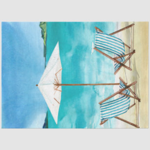 Watercolor Seascapes Series Design 1 Tissue Paper