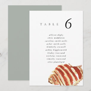 Watercolor Seashell Beach 5x7" Wedding Seat Chart
