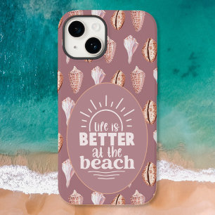 Watercolor Seashell Beach Pattern Case-Mate iPhone 14 Case