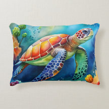 Watercolor see turtle