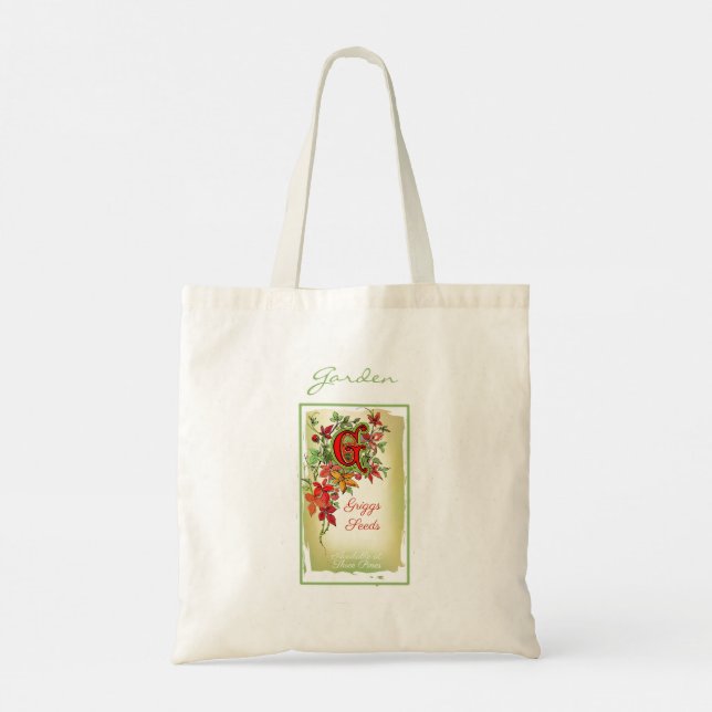 Watercolor Seed Packet Tote Bag (Back)