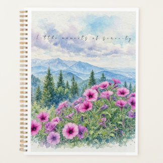 Watercolor Serenity & Mountain Blooms planner