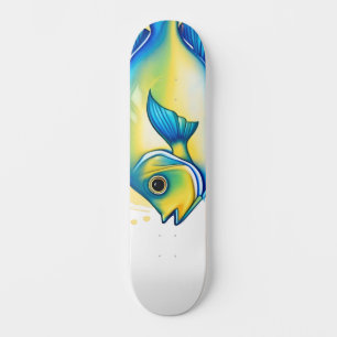 Watercolor Series: Angelfish Skateboard
